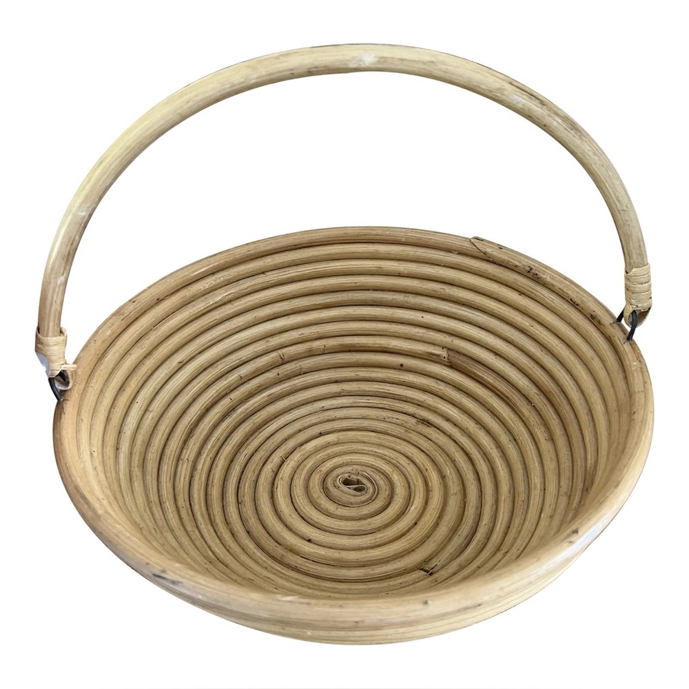Pencil Reed Rattan Bowl With Handle